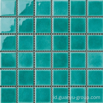 Warna hijau klasik 6mm kolam renang mosaik